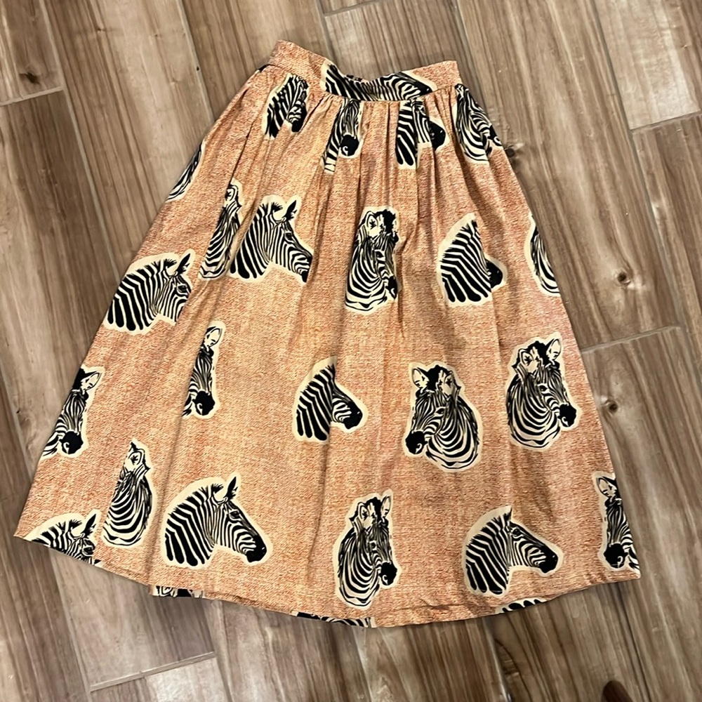 NWT - Anthropologie Sika Zebra Skirt 2